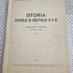 Istoria statului si dreptului RPR vol. 1 Vladimir Hanga