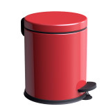 Coș de gunoi Vinoks 410400B, 5 litri, oțel inoxidabil, pedală, roșu