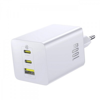 Incarcator Retea Baseus EnerFill FE11, 100W, 1 x USB-A - 2 x USB-C, Alb P10182102213-00 foto