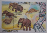 BC105, Somalia 2000, colita fauna, elefanti