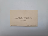 Rara carte de vizita Victor Valcovici (1885-1970), Academician, Matematician!