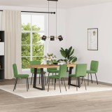 VidaXL Scaune de sufragerie, 6 buc, verde deschis, catifea 3315617