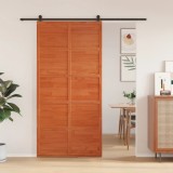 VidaXL Ușă de hambar, maro ceruit, 100x208 cm, lemn masiv de pin