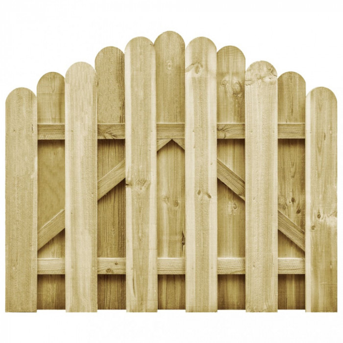 vidaXL Poartă de grădină, 100 x 75 cm, lemn de pin tratat