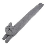 Protectie anti curent pentru usa cu model pisica, gri, 85x10 cm, CMCLASS