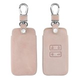 Husa Cheie Auto pentru Renault / Dacia - 4 Butoane - Keyless Go, Piele ecologica, Rose Gold, 44135.81, Kwmobile