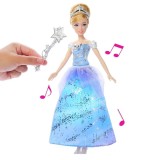 Păpușă Interactivă Disney Princess - Cenușăreasa Rochie de Bal Fermecată, cu Lumini și Sunete, 29 cm, +3 ani