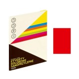 Etichete autocolante Grand 150-1062, 1/A4, 210x297mm, permanente, colturi drepte, rosu fluorescent, top 25 coli