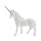 Ornament brad unicorn 15 cm White Glitter