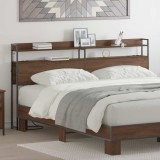 vidaXL Tăblie de depozitare cu raft Stejar brun 180 cm Lemn compozit