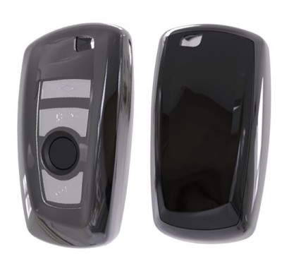 Husa Cheie Smartkey BMW 3/4 Butoane NEAGRA TPU+PC BMW Seria F AutoProtect KeyCars foto