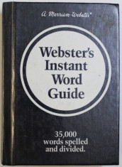 WEBSTER &amp;#039; S INSTANT WORD GUIDE , 1980 foto