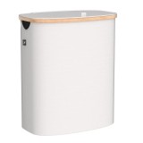 Cos de rufe Hennez cu 3 compartimente, premium, cu capac, sistem sortare, bej, 150 L, Resigilat, Grad A