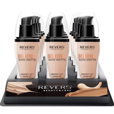 Set 12 bucati Fond de ten matifiant, Nude Skin Matte Perfect, Revers, 30 ml foto