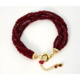 Cumpara ieftin Brățară Damă Argint 925 Placat Aur cu Agat Rubiniu Greta - Bijuterie Elegantă, Ajustabilă 18-24cm, Made in Italy, Cutie Cadou