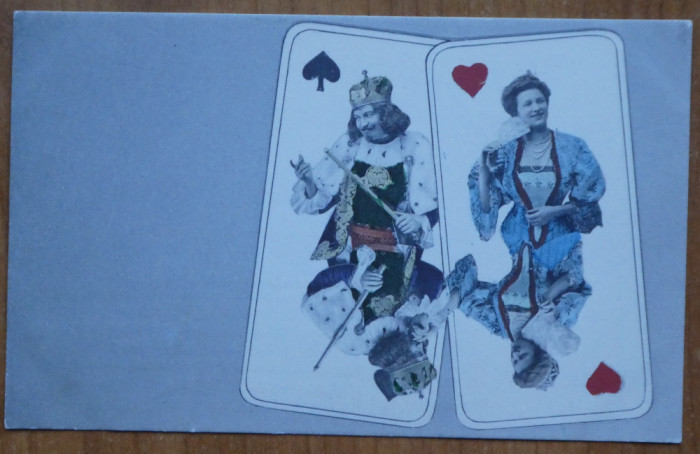 5 carti postale cromolitografiate impecabile ,carti de joc ,inceput de secol 20