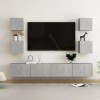 VidaXL Set dulapuri TV, 6 piese, gri beton, PAL