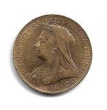 Marea Britanie - 1901 VICTORIA SOVEREIGN - AUR, .916, 8g