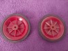 Set 2 Roti Vechi Carucior Papusi Romanesc 10.5cm - Roti Jucarie Vintage Carucior Copii