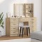 Masă de Machiaj 3 pcs Maro 40 x 41 x 135 cm Lemn compozit