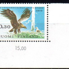 FINLANDA 1970, Fauna, Pasari, serie neuzata, MNH