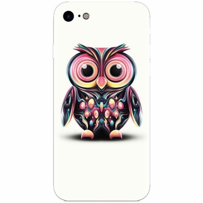 Husa silicon pentru Apple Iphone 6 Plus, Colorful Owl Illustration foto