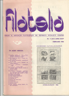 Romania, revista Filatelia nr. 2/1986 (357) foto