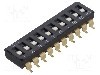 Intrerupator DIP, 2 pozitii, montare SMT, 10 sectiuni, OMRON OCB - A6S-0101-H