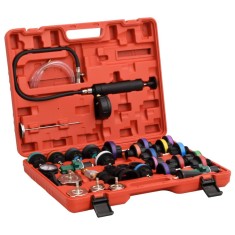 vidaXL Tester presiune pentru sistemul de racire, ro?u, 52x40,5x9,5 cm foto