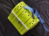 RUCSAC COPII GHIOZDAN BAIETI FETITE VERDE NEON BRETELE ALBASTRE CROCS CAROUSELL, Mare, Maro