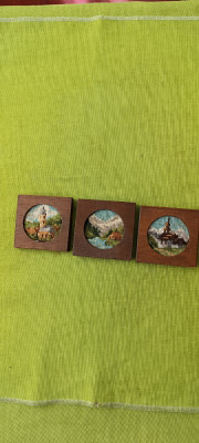 Lot de 3 goblenuri mici provenienta Austria foto