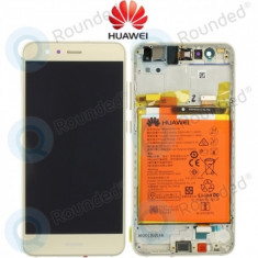 Huawei P10 Lite (WAS-L21) Capac frontal al modulului de afișare + LCD + digitizer + baterie aurie 02351FSN