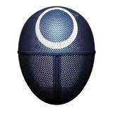 Masca Squid Game Cerc Neagra, 24.5cm, Plastic, ideallstore, Costume, Jocul Calamarului, Personaje