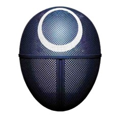 Masca de plastic, Jocul Calamarului, Cerc, plastic, negru, 24 cm