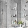 VidaXL Nisă de Duș Alb 90 x 30 x 9.5 cm Oţel inoxidabil 42012679