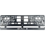 Set 2 bucati, suport numar inmatriculare Carbon, Alfa Romeo