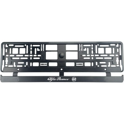Set 2 bucati, suport numar inmatriculare Carbon, Alfa Romeo foto