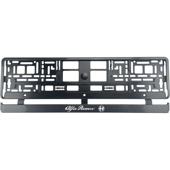Set 2 bucati, suport numar inmatriculare Carbon, Alfa Romeo