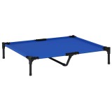 PawHut Pat ridicat pentru c&acirc;ine pat ridicat răcoritor pentru c&acirc;ine material Oxford sac de transport inclus 92 x 76 x 18 cm albastru | Aosom Romania