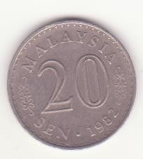 Malayesia 20 sen 1982