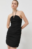 Cumpara ieftin Morgan rochie x Iris Mittenaere culoarea negru, mini, mulata