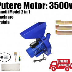 Moara Macinat Uruitor Ciocanele Cereale 3.5kw 2 in 1 + Accesorii + 3 Site