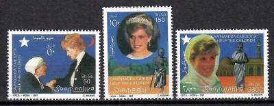 Somalia 1998 - Printesa Diana, Maica Teresa, serie neuzata foto