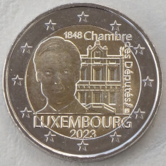 LUXEMBURG moneda 2 euro comemorativa 2023_camera deputatilor, UNC