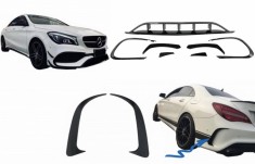 Prelungiri Bara Fata si Spate MERCEDES CLA W117 FACELIFT (2016-2018) CLA45 Design Negru Lucios Performance AutoTuning