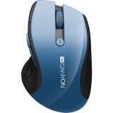 Wireless mouse, optical tracking - blue LED, 6 buttons, DPI 1000/1200/1600, Blue Gray pearl glossy, CANYON