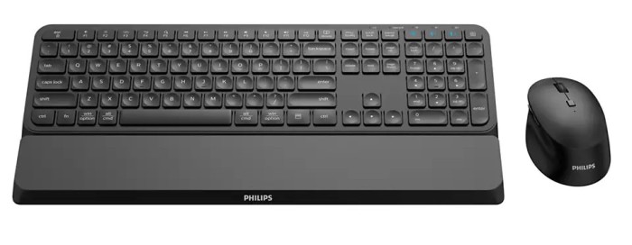 Kit Philips SPT6607, wireless, 2.4GHz + Bluetooth 3.0/5.0, 104 taste,