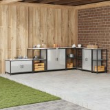 vidaXL Depozitare pentru bucătărie Argintiu 60 x 50 x 92 cm Oțel 874966