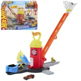 HOT WHEELS CITY SET DE JOACA SUPER STATIE DE POMPIERI CU MASINUTA INCLUSA