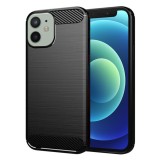 Husa iPhone 12 mini Asteroid GSM Carbon Silicone, negru